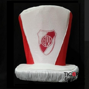 SOMBRERO GALERA FUTBOL 20 CM RIVER PLATE ESCUDO CON FLECOS x 1